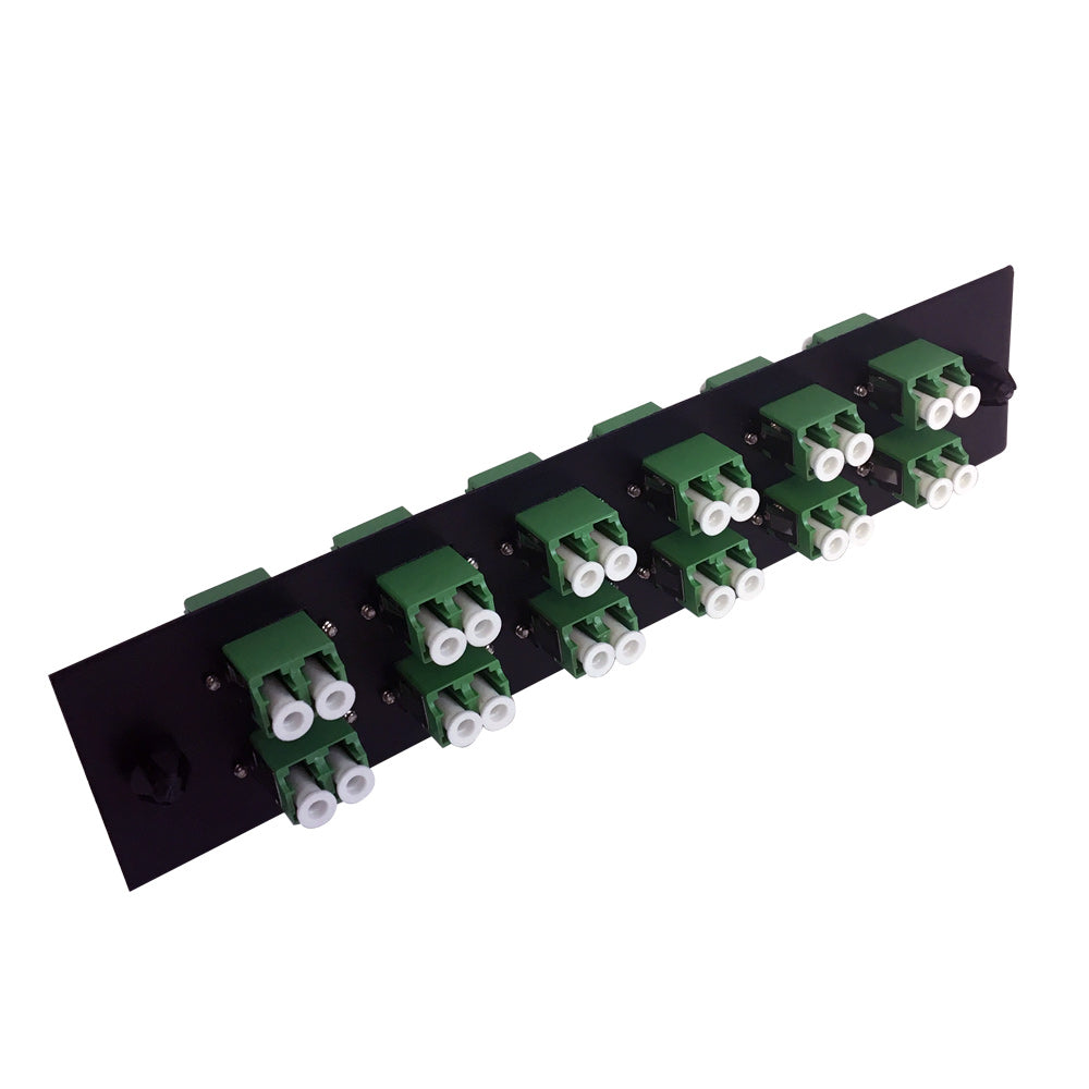 Loaded Adapter Panel with 12x Duplex LC/APC Singlemode (Non-LGX) - Black