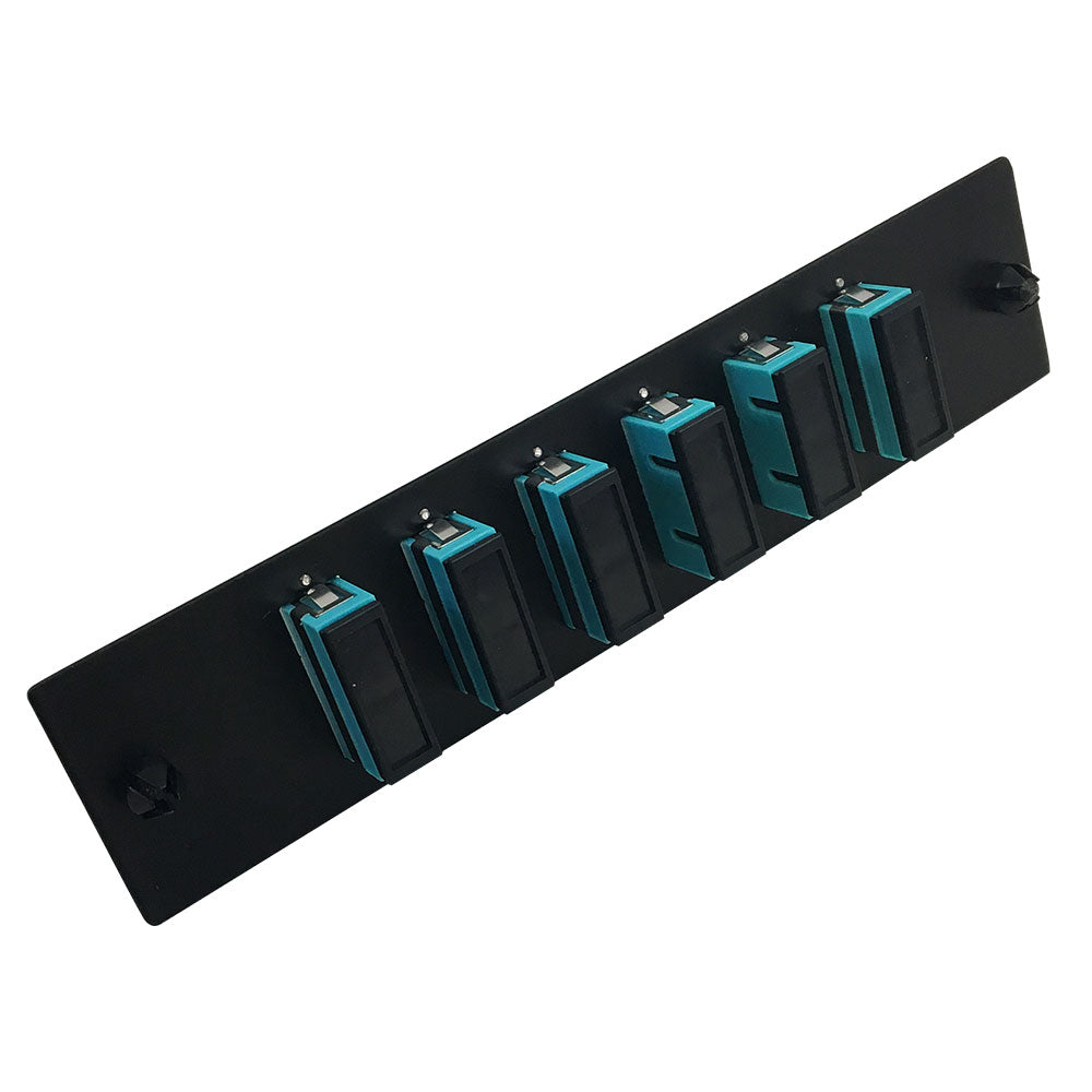 Loaded Adapter Panel with 6x Duplex SC/PC Multimode 10G (Non-LGX) - Black