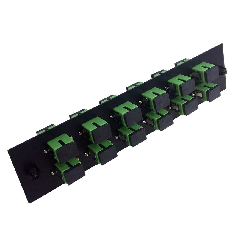 Loaded Adapter Panel with 12x Simplex SC/APC Singlemode (Non-LGX) - Bl