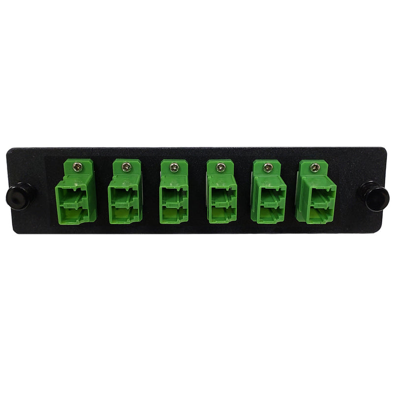 Loaded LGX Adapter Panel with 6x Duplex LC/APC Singlemode - Black