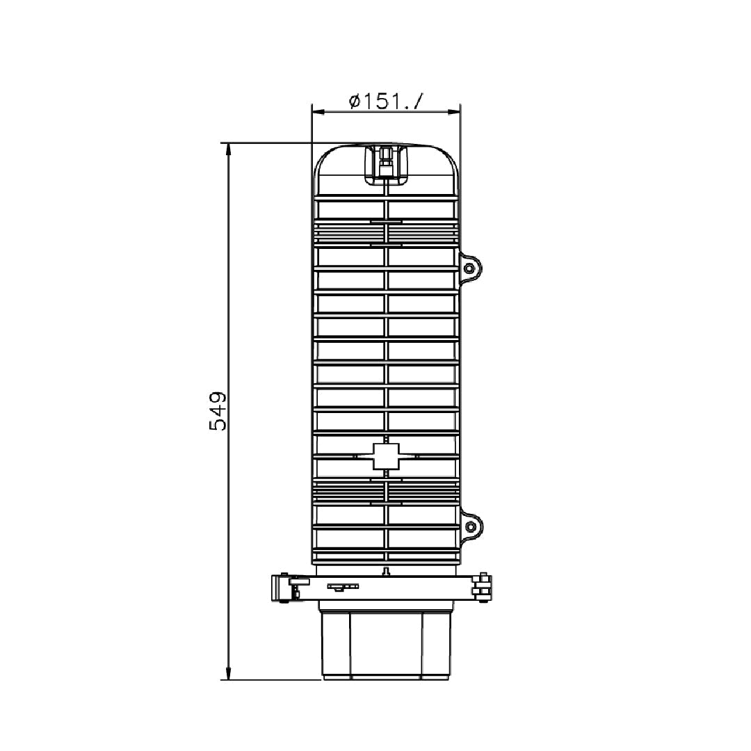 Fiber Optic Dome Splice Enclosure - 144 Fiber - IP68