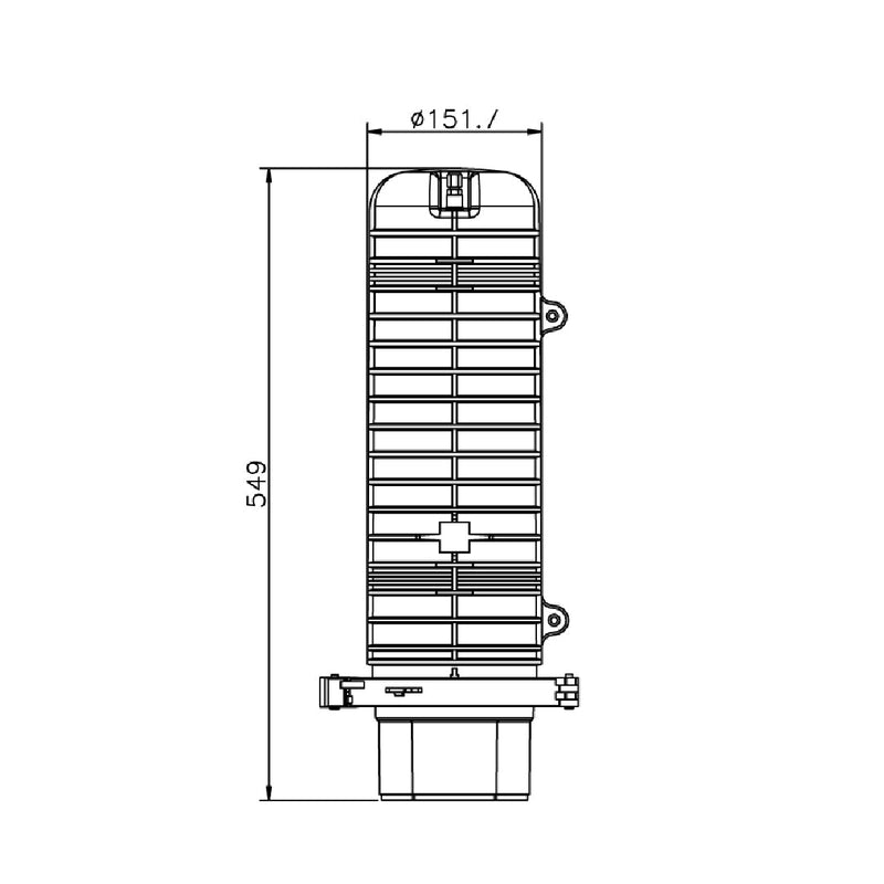 Fiber Optic Dome Splice Enclosure - 144 Fiber - IP68