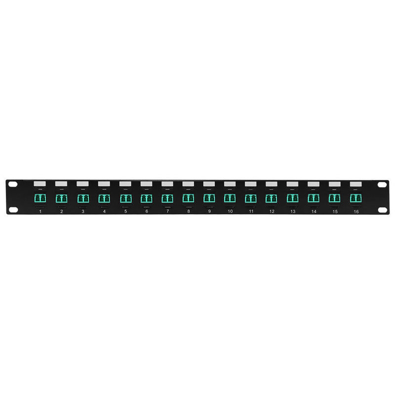 16 Port LC/LC Multimode 50u OM3/4 Duplex Patch Panel - 19" Rackmount 1U