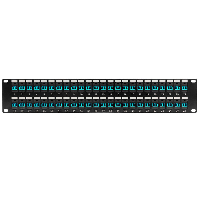 48 Port LC/LC Multimode 50u OM3/4 Duplex Patch Panel - 19" Rackmount 2U