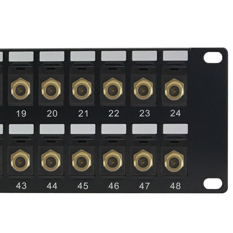 48-port F-Type Patch Panel, 19 inch Rackmount 1U