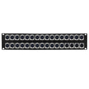 28-Port XLR Female + 4-port XLR Male patch panel, 19 inch rackmount 2U