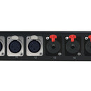 12-Port XLR Female + 4-port TRS Female patch panel, 19 inch rackmount