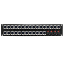 28-Port XLR Female + 4-Port TRS Female patch panel, 19 inch rackmount 2U