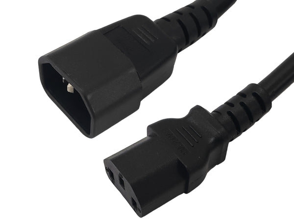 IEC C13 to IEC C14 Power Cable with Inline ON/OFF Switch - SJT Jacket