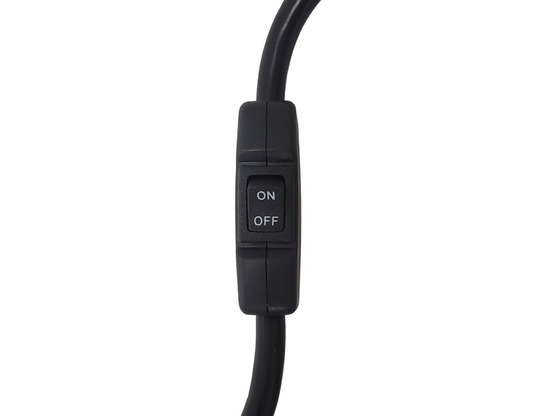 IEC C13 to IEC C14 Power Cable with Inline ON/OFF Switch - SJT Jacket