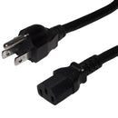 NEMA 5-15P to IEC C13 Power Cable - SJT Jacket - Shielded