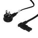 NEMA 1-15P Down Angle to IEC C7 Non-Polarized Right Angle Power Cable - 18AWG  - SPT-2
