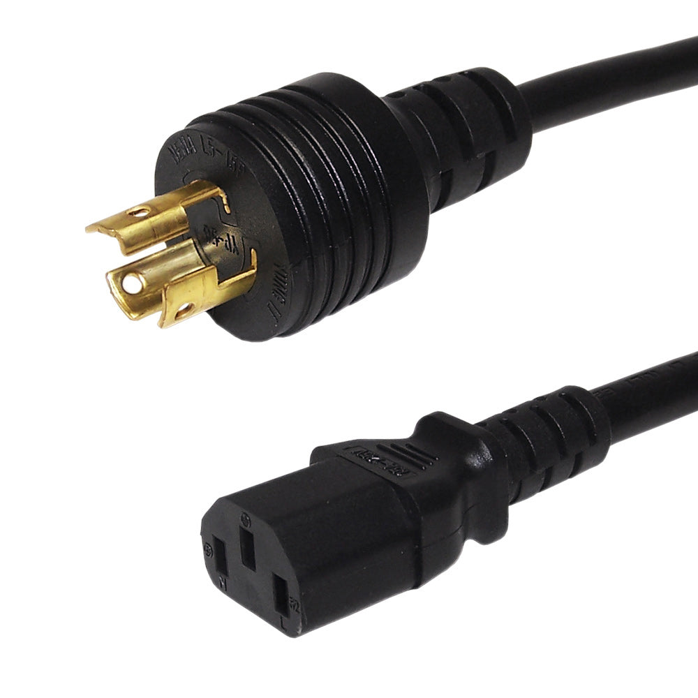 NEMA L5-15P to IEC C13 Power Cable - 14AWG - SJT Jacket