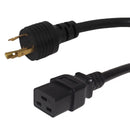 NEMA L5-20P to IEC C19 Power Cable - 12AWG - SJT Jacket