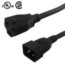 1ft IEC C20 to NEMA 6-15/20R Power Cable - 12AWG - SJT Jacket