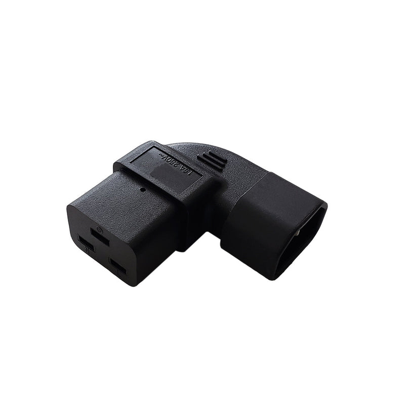 C14 to C19 Right Angle Power Adapter
