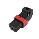 C13 Locking Power Cord Connector - Screw On - Up or Down Angle (IEC-Lock Part