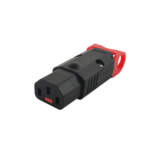 C13 Locking Power Cord Connector - Screw On IEC-Lock Part #: PA130100BK