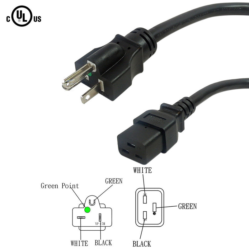 Hospital Grade 5-20P to C19 Power Cable - SJT