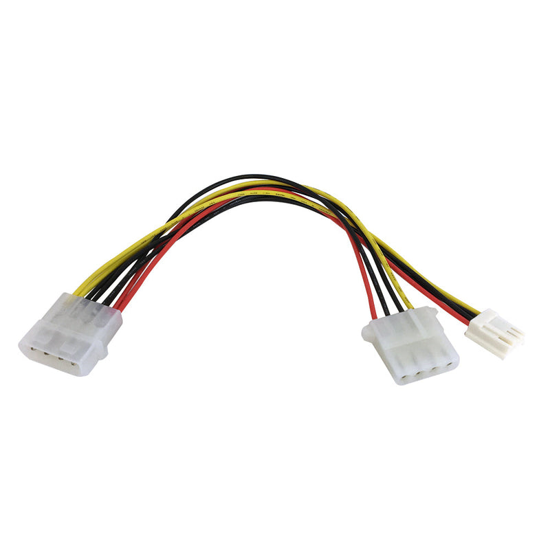 8 inch Male to LP4 and SP4 Female Internal PC Power Splitter Cable