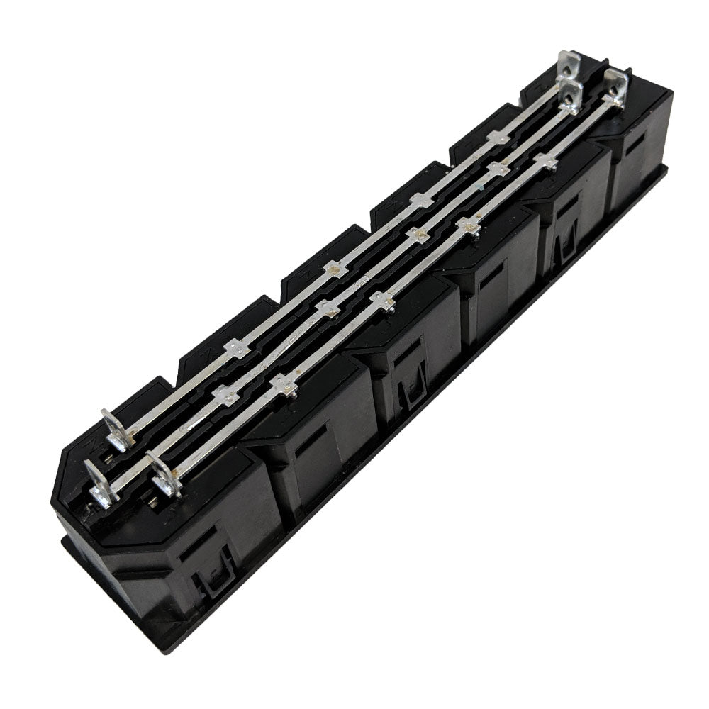 C13 Locking Receptacle - 6 Tier - 6.3mm Terminal, 1.5mm Panel Thickness - Black (IEC-Lock Part #: PA135015BK6)