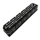 C13 Locking Receptacle - 6 Tier - 6.3mm Terminal, 1.5mm Panel Thickness - Black (IEC-Lock Part