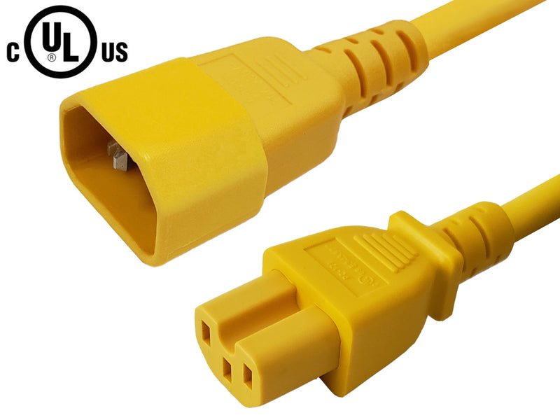 C14 to IEC C15 Power Cable - SJT