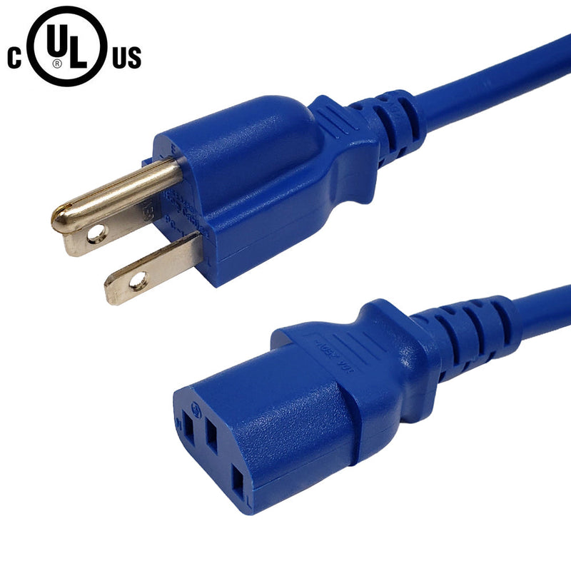 NEMA 5-15P to IEC C13 Power Cable - SJT