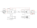 NEMA 5-20P to IEC C13 Power Cable -14AWG (15A 125V) - SJT Jacket