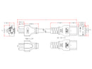 NEMA 6-20P to IEC C13 Power Cable - SJT Jacket