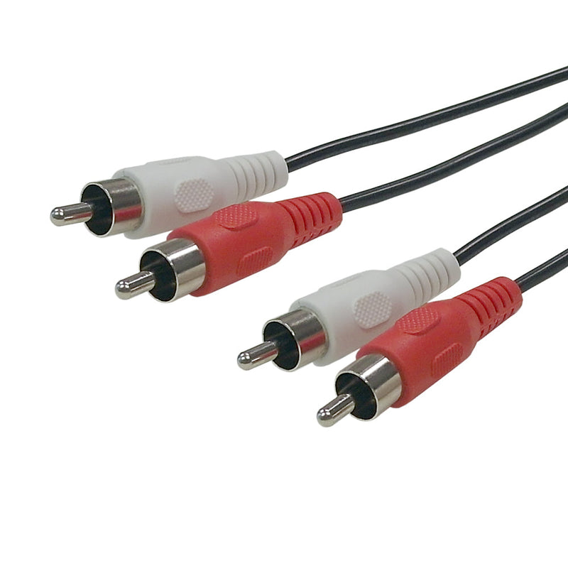 Molded Dual Channel RCA to Male Audio Cable