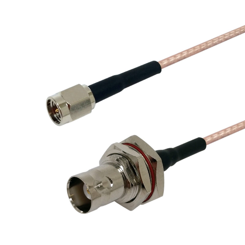 RG316 SMA Male to BNC Female Bulkhead Cable