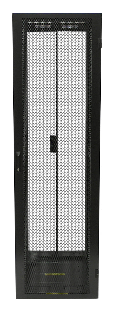 42U Server Cabinet with Fan Tray, Black (78.6 inch H x 23.6 inch W x 43.4 inch D)