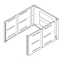 19 inch Wall Mount Bracket - 8U, Adjustable Depth, 12-18 Inches, Hinged