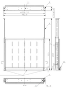 19 inch 4-Post Sliding Vented Shelf - 13.75 inch Depth - 1U