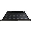 19 inch 4-post Mount Vented Shelf - 1U, Adjusts from 25 to 35 inch Deep