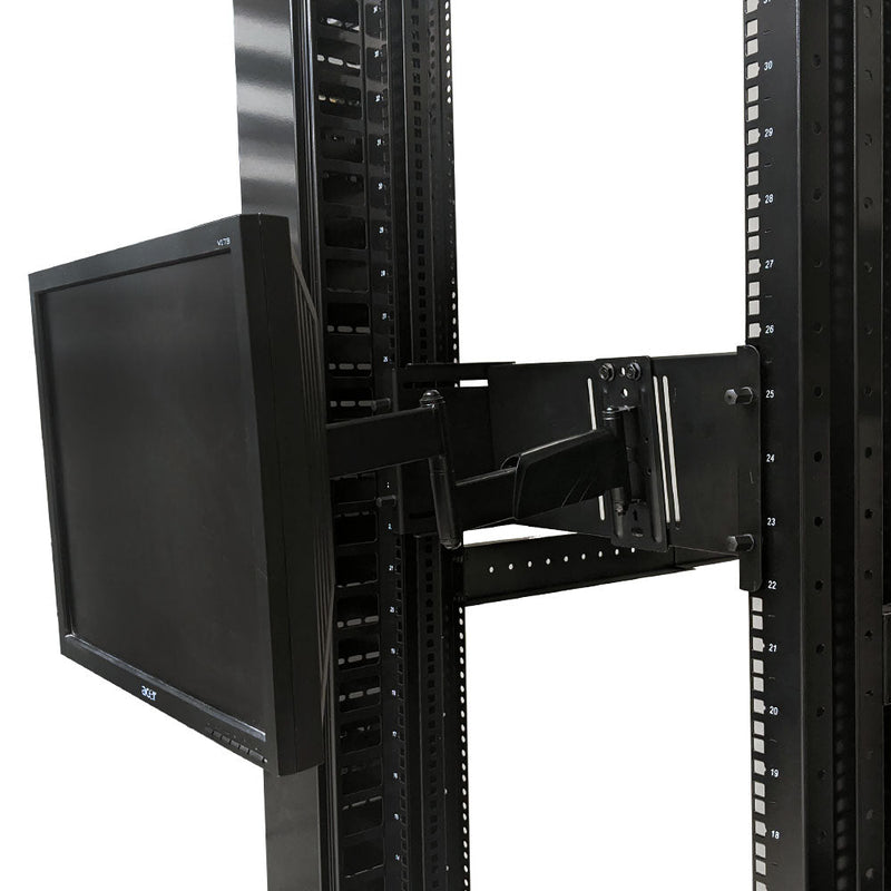 19 Inch Adjustable Rack Mount Monitor Mount - 4U - VESA 75x75, 100x100