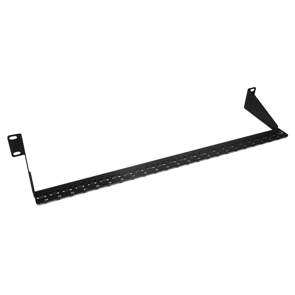 19 Inch Horizontal Cable Manager - 1U Support Bar/Lacing Strip