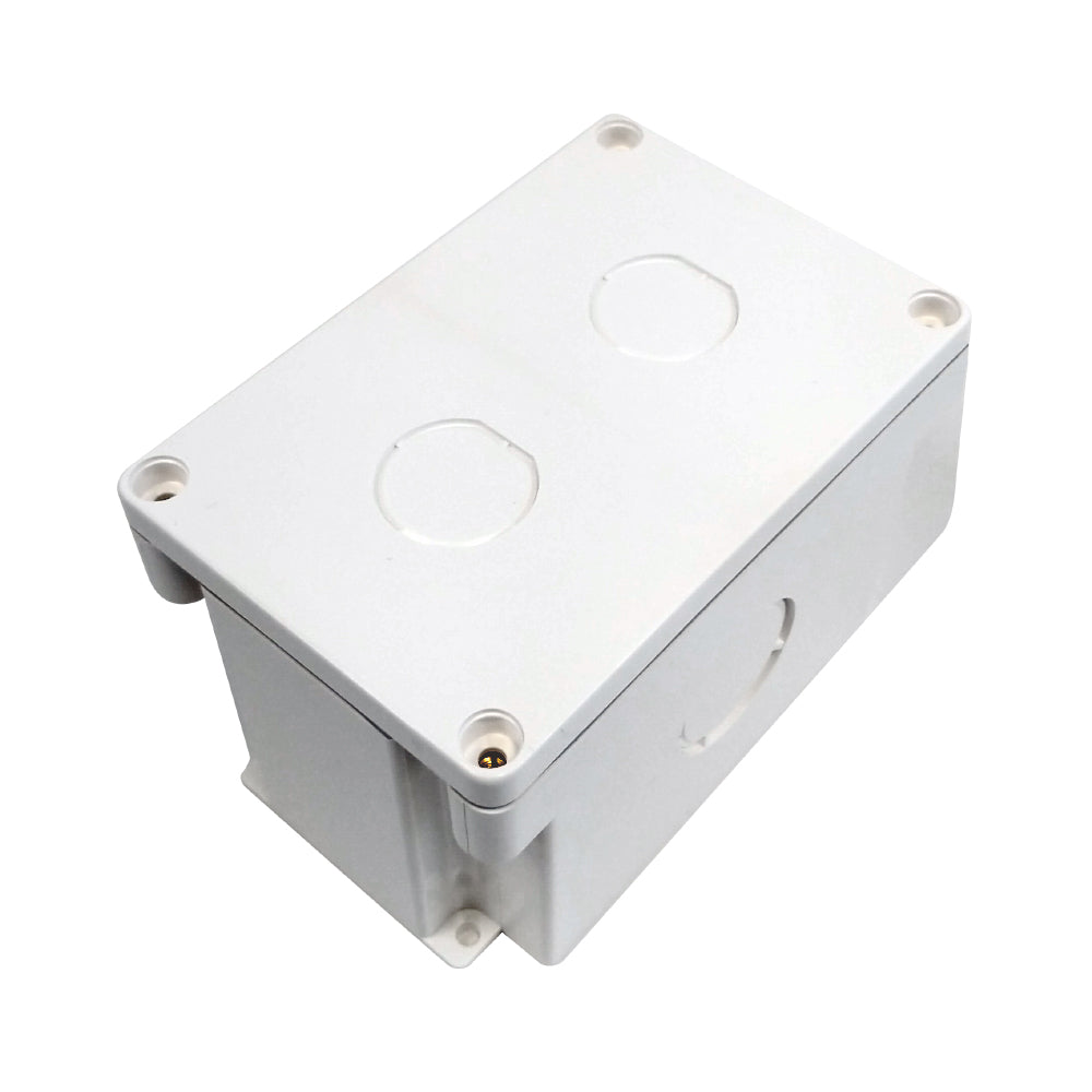 Single Gang Surface Mount Box with 2x Ethernet Bulkhead Knockouts - Wa