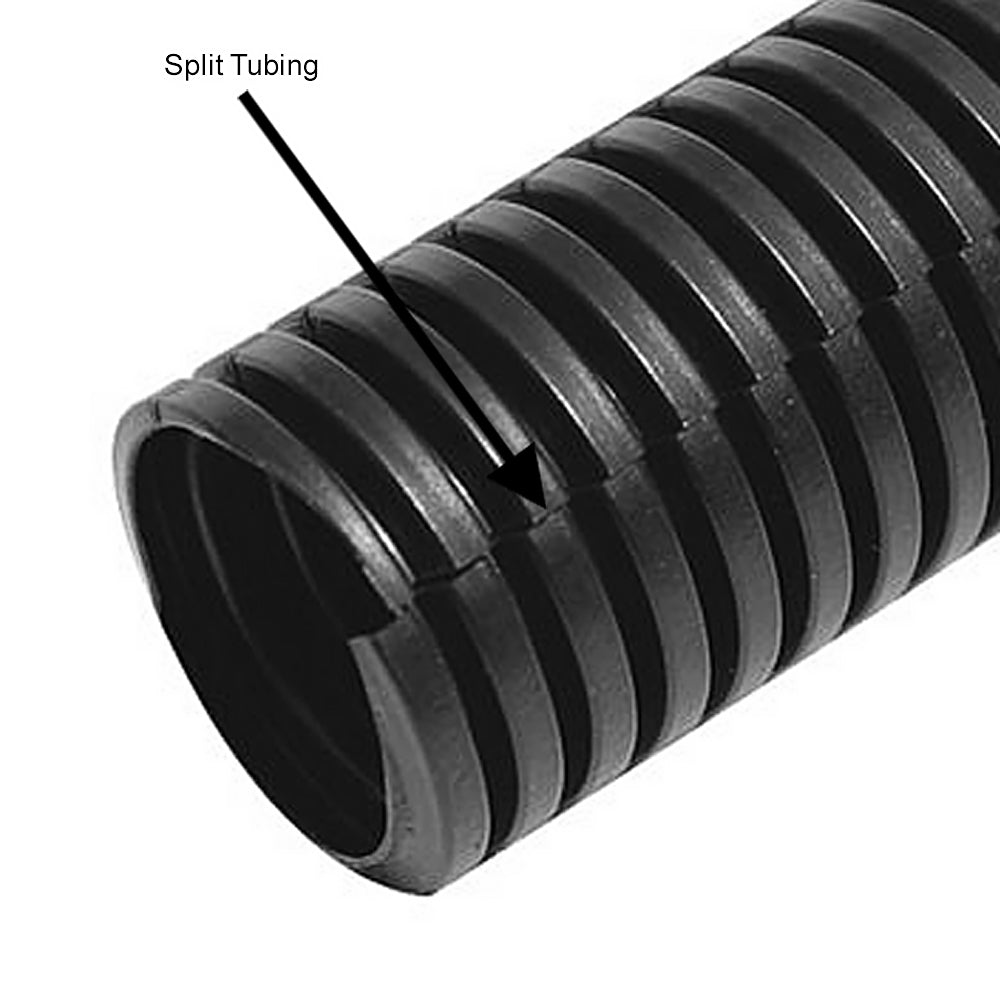 150ft 1.5 inch Corrugated Black Split Loom