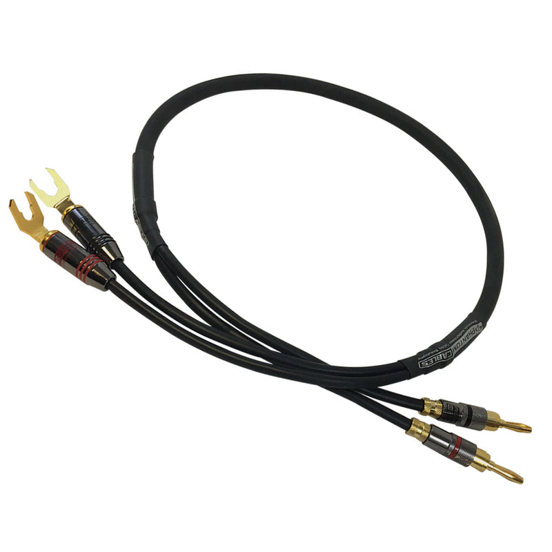 Premium Phantom Cables Banana Clip to Spade Lug Speaker Cable FT4