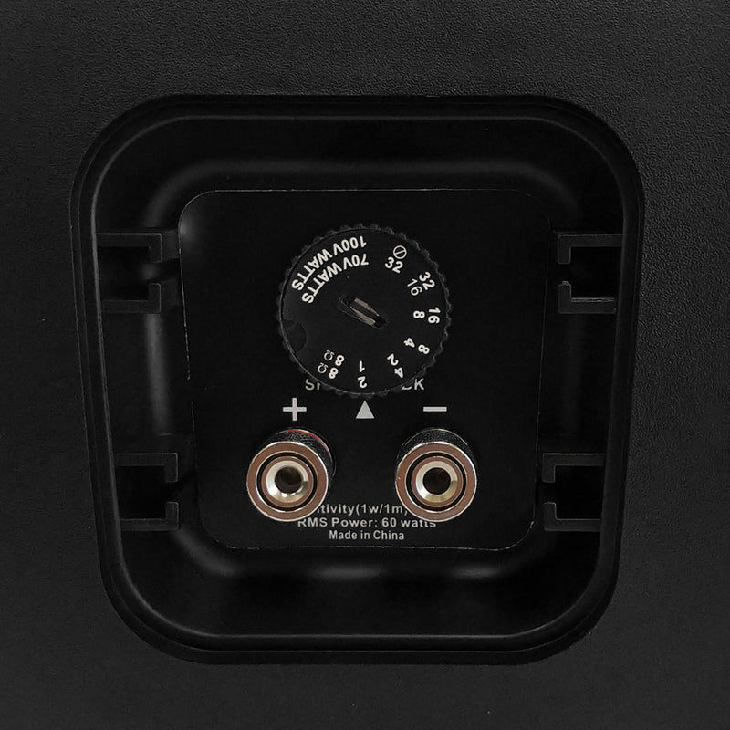 5.25 Inch Indoor/Outdoor Wall Mounted Speaker (Single) - 70V/100V - 80W Max - IP56 Rated - Black