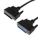 DB25 Male to DB25 Female Serial Cable - Straight-Through