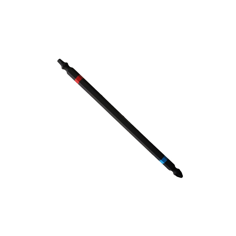 Impact Double Ended Bit #2 Phillips, #2 Robertson 6 inch - Red/Light Blue