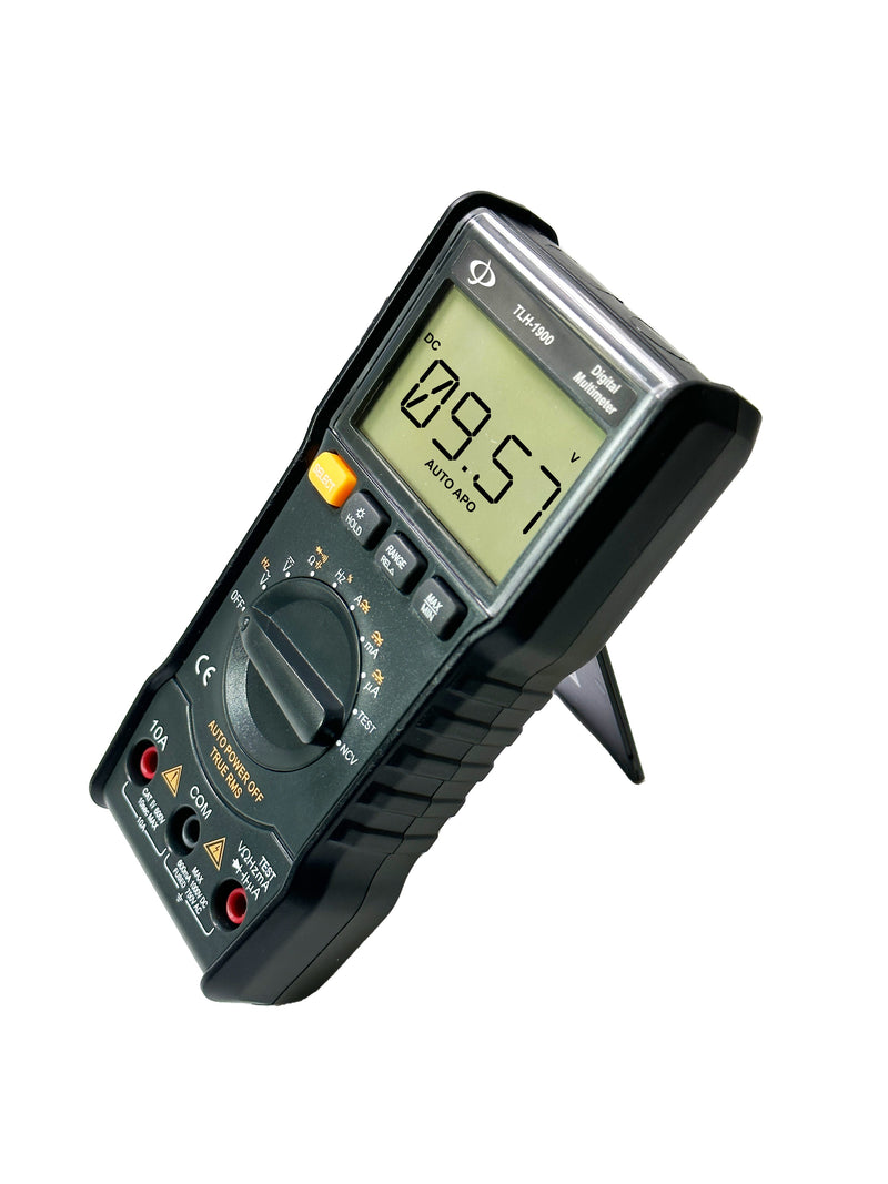 Digital multimeter with test leads - LED display