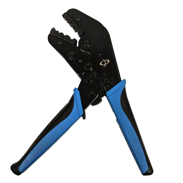 Professional Ratcheting Crimp Tool for Fiber Optic Connector Crimp Sleeves - LC, SC, ST & FC - Hex Sizes 0.094", 0.128", 0.151", 0.197"
