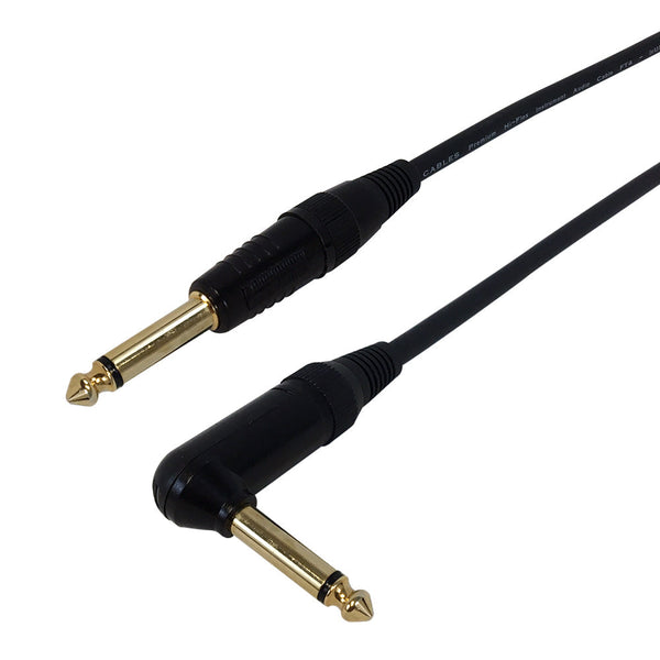 Premium to TS Mono Right Angle Male Instrument/Guitar Cable