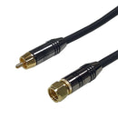 Premium Phantom Cables RG59 F-Type Male to RCA Male Cable FT4