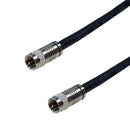 Premium Phantom Cables RG6 F-Type Male to F-Type Male Cable - Black
