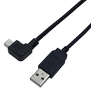 USB 2.0 A Straight Male to Mini-B 5-Pin Left Angle - Black